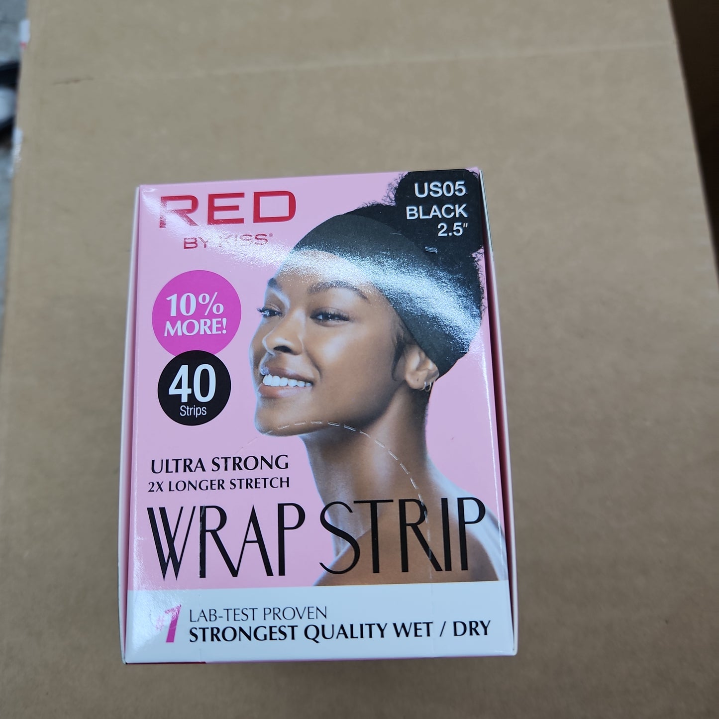 Red wrap strip black