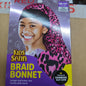 Red kids satin braid bonnet