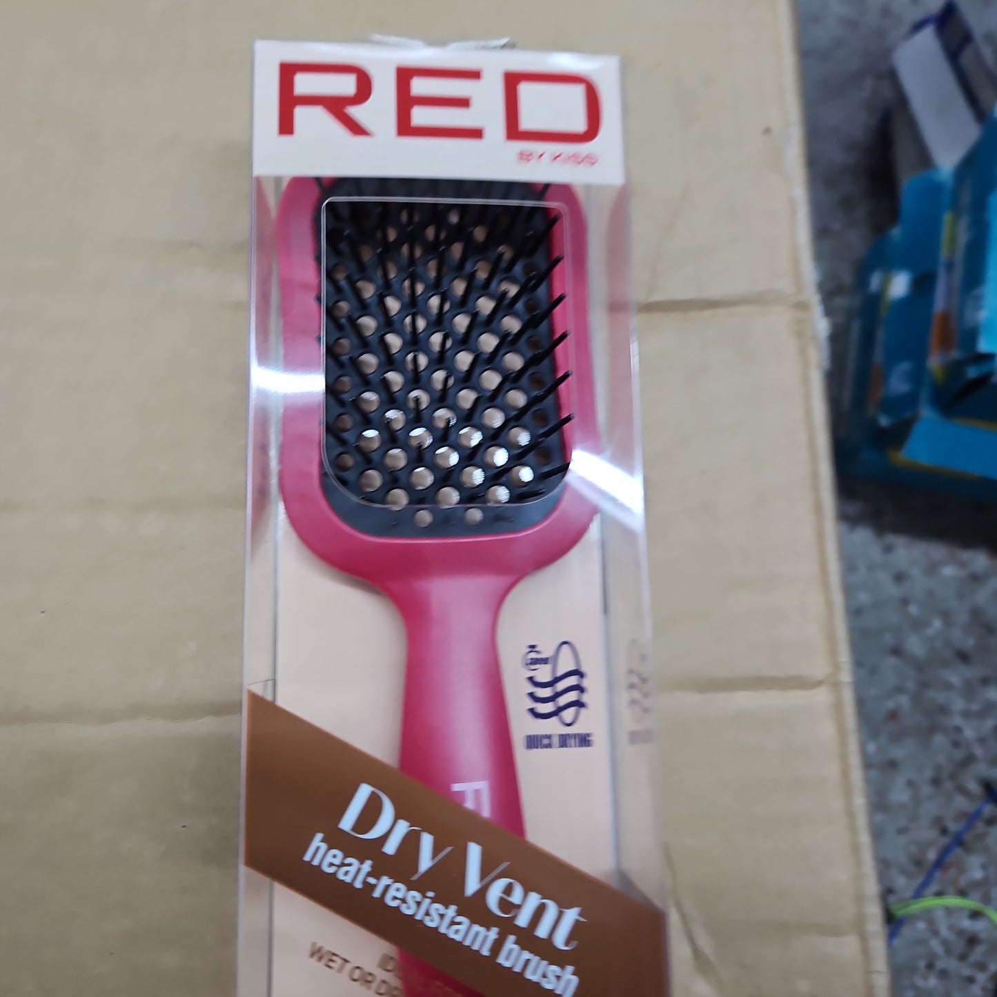 Red dry vent brush