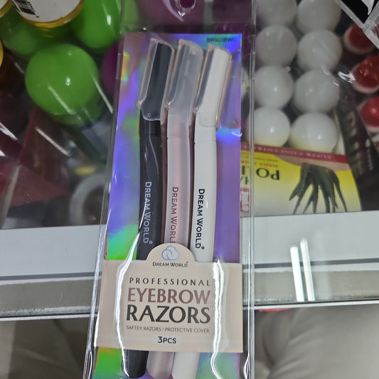 Dream world eyebrow razors 3pc