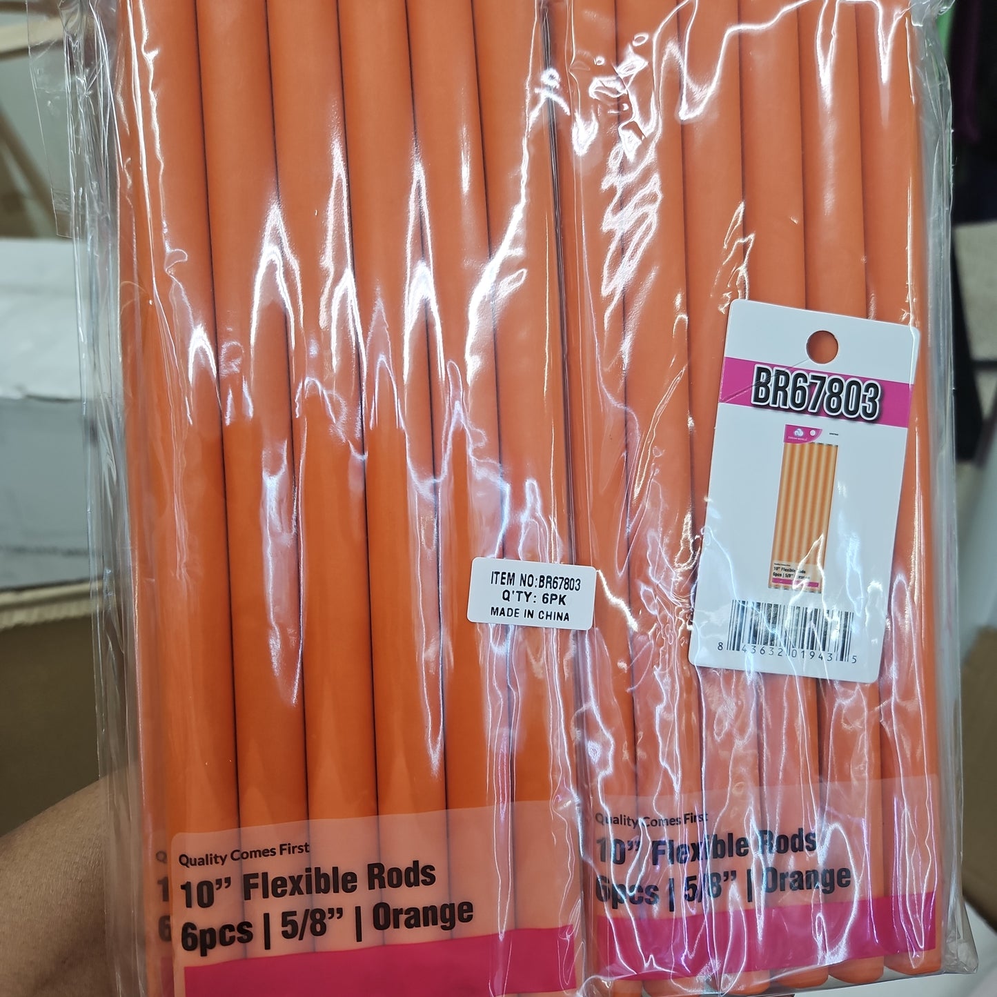 Dream World 10" Flexible Rods 6pcs ⅝" orange