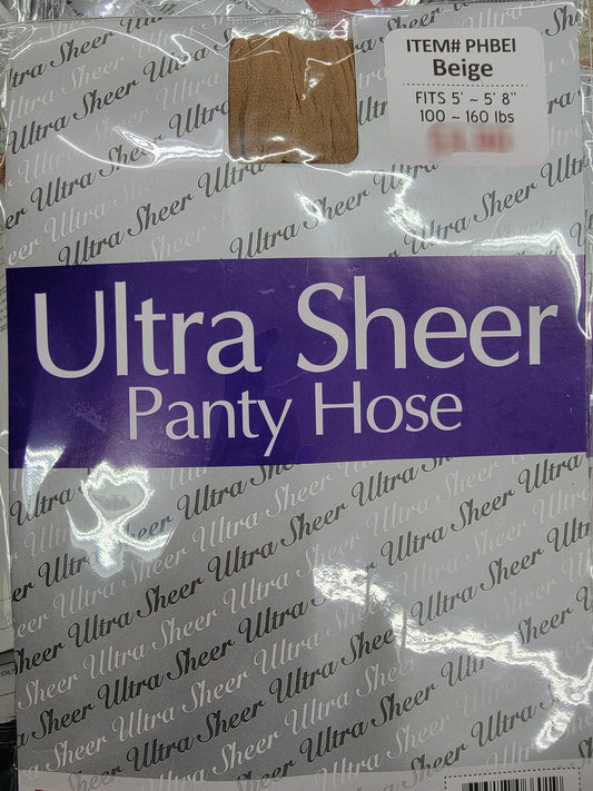Ultra Sheer Panty Hose Beige Regular size