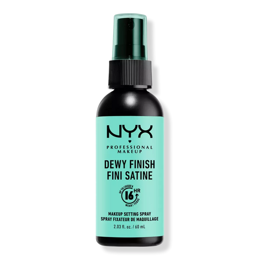 Nyx dewy finish fini Satine setting spray