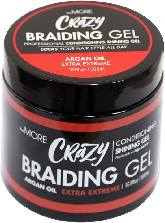 The more crazy braiding gel argan oil 16.9oz