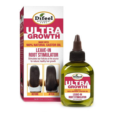 Difeel Ultra Growth With Basil & Castor Oil Leave In Root Stimulator 2.5oz