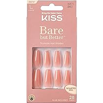 Kiss Bare But Butter Nails Long