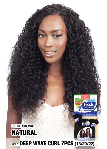 Model Model Fresh Wet & Wavy Deep Wave Curl 7Pc 18 20 22 Natural