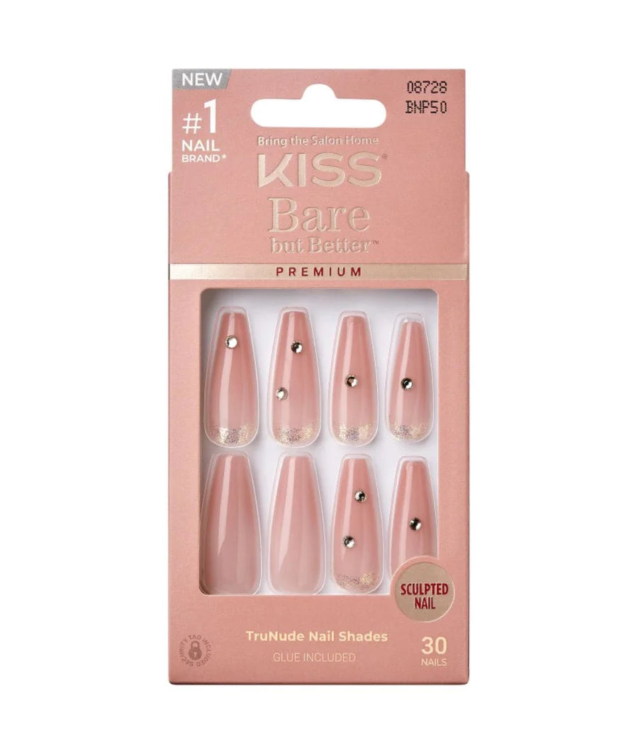 Kiss bare but butter nails  xxl