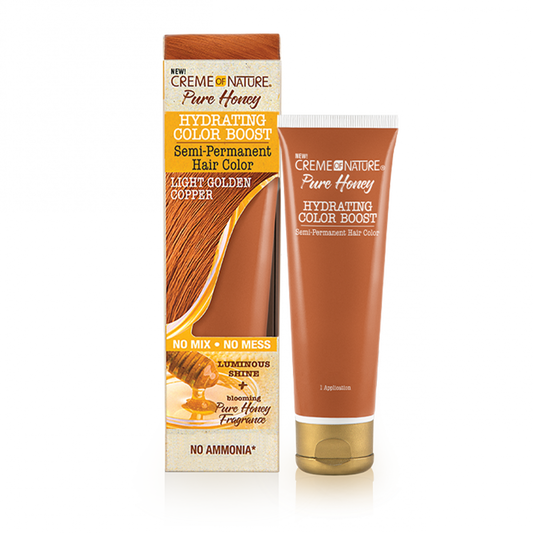 Creme of nature pure honey hydratinh color boost light golden copper
