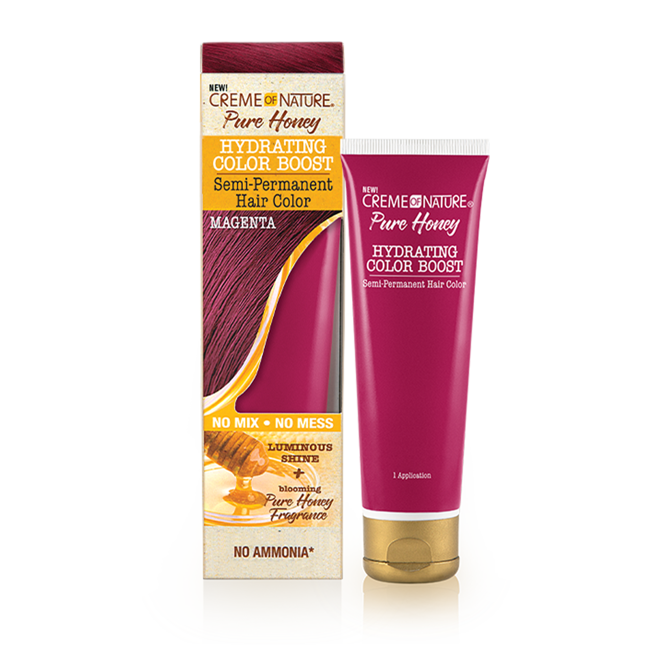 Creme of nature pure honey hydratinh color boost magenta