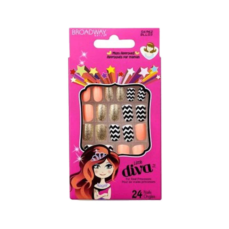 Gold finger little Diva nails 24 nails