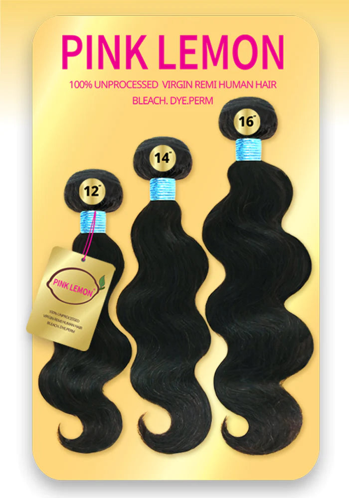 Pink lemon body wave bundles