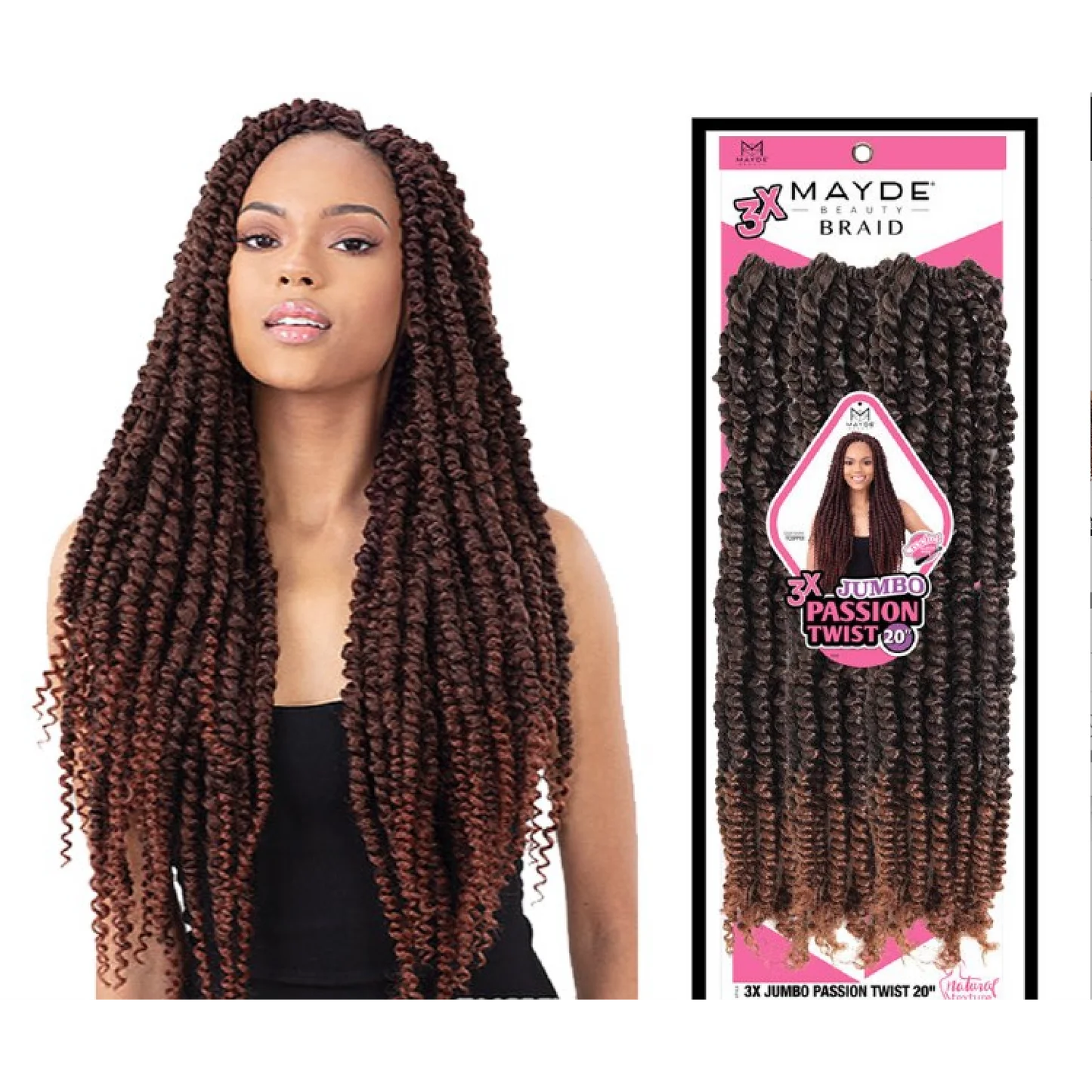 Mayde beauty braid 3x jumbo passion twist 20"