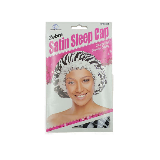 Dream World Zebra Satin Sleep Cap