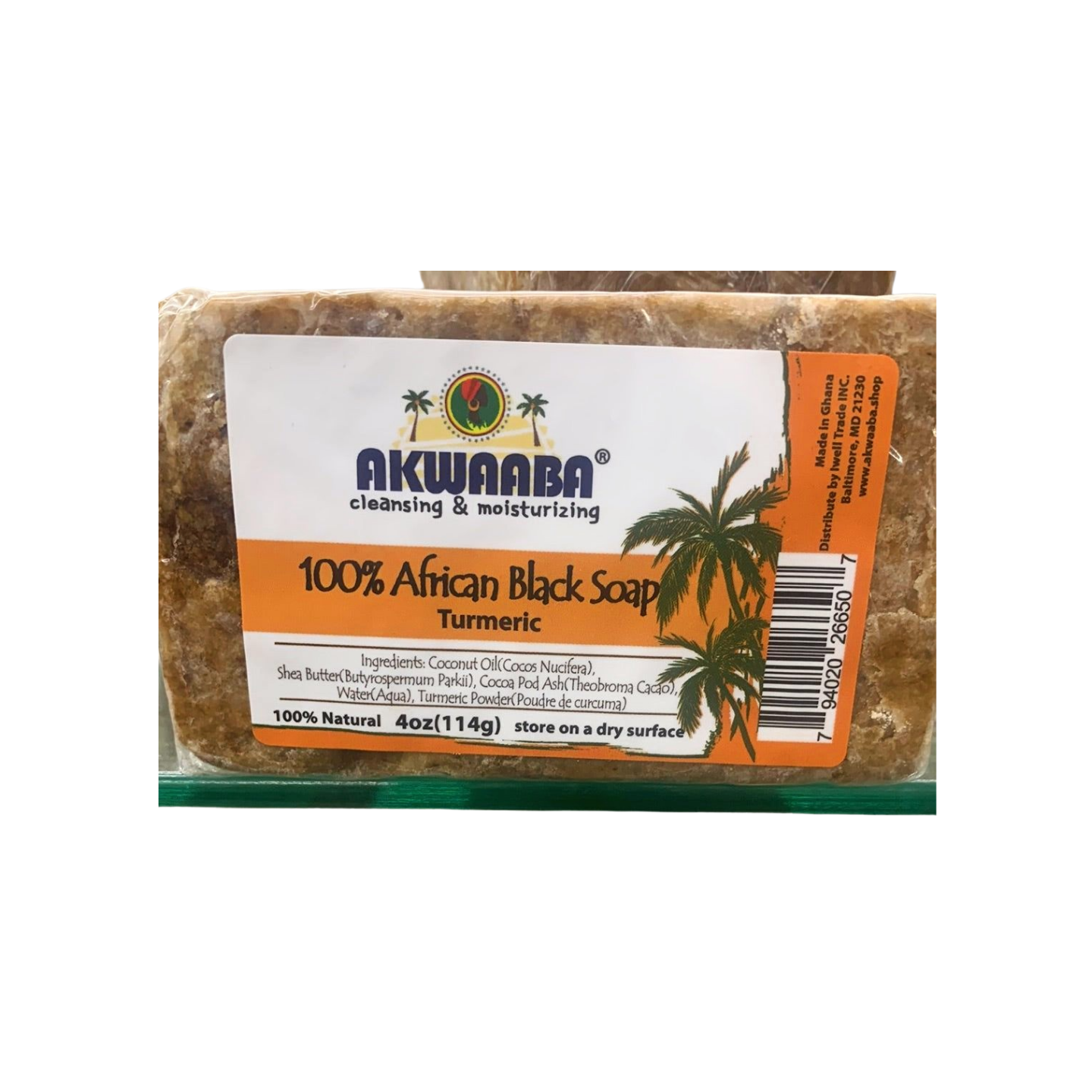 100% African Black Soap Tumeric