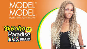 Model Model 3x Boho Paradise Box Braid 22"