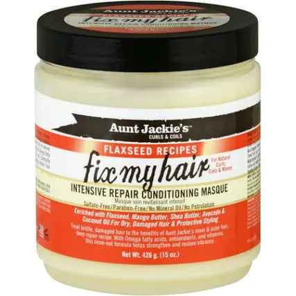 Aunt Jackie's curls & coils fix my hair intensive repair conditioning masque