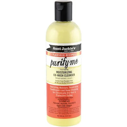 Aunt Jackie’s curls & coils purify me moisturizing co-wash cleanser 12oz