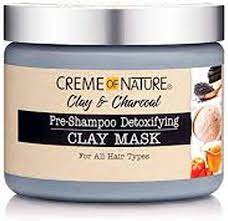 Cream Of Nature Clay & Charcoal Pre Shampoo Detoxifying Clay Mask 11.5 Oz