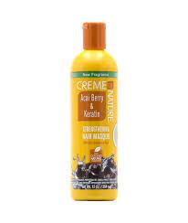 Creme if nature Acai berry & keratin strengthening hair Masque 12oz