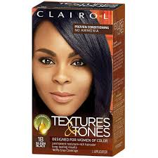 Clairol Texture  & Tones  1B Silken Black