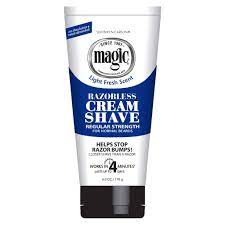 Magic light fresh scent razorless cream shave regular strength 6.0 oz