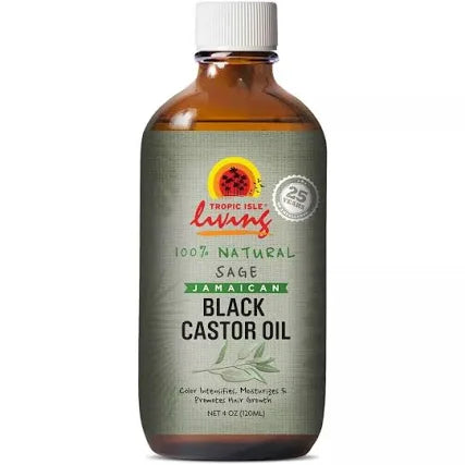 Tropic isle (sage) black castor oil 4oz