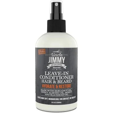 Uncle Jimmy leave in conditioner hair and beard hydrate and restore 8 oz