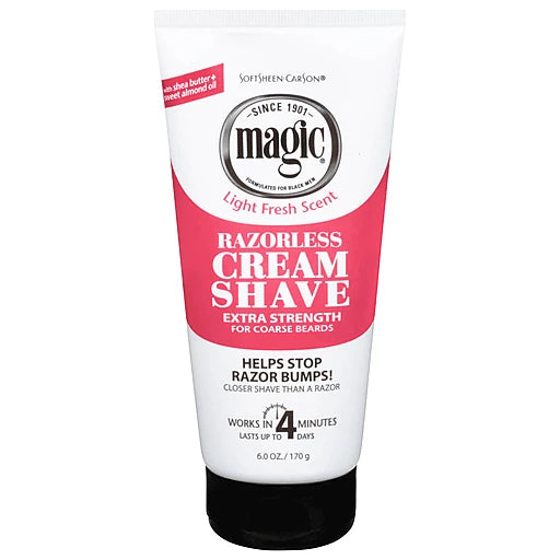 Magic light fresh scent cream shave extra strength for coarse beards 6.0 oz