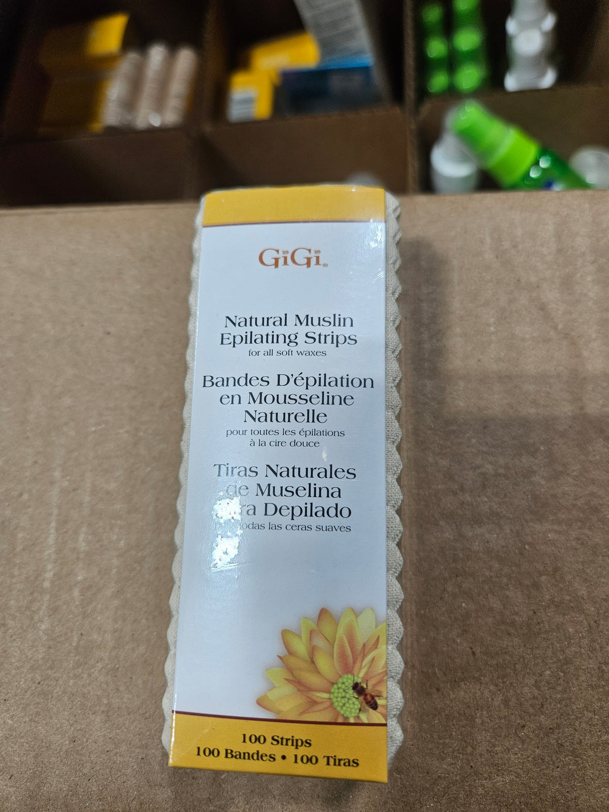 GIGI SML NAT MUSLIN STRIP 100PK by Beauty Giant