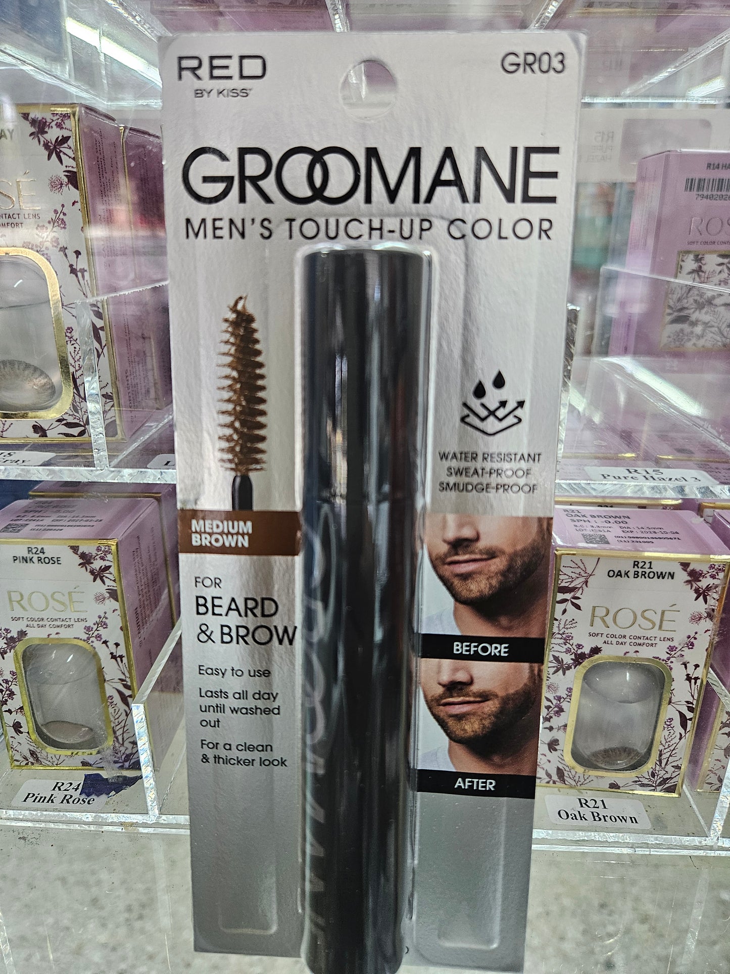 Red grooming men's touch up color