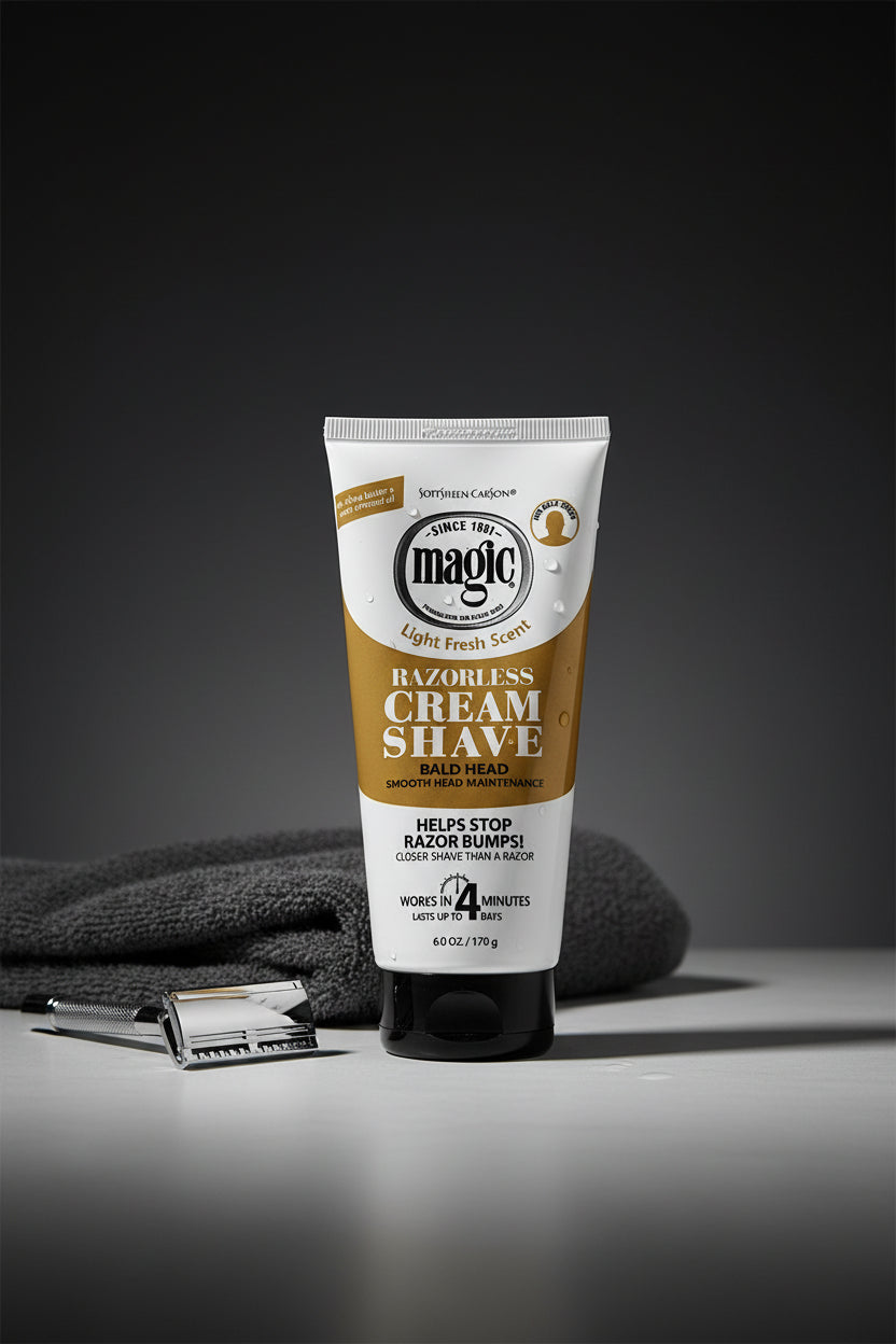 MAGIC Razorless SHAVE CREAM Bald head 6Z by Beauty Giant