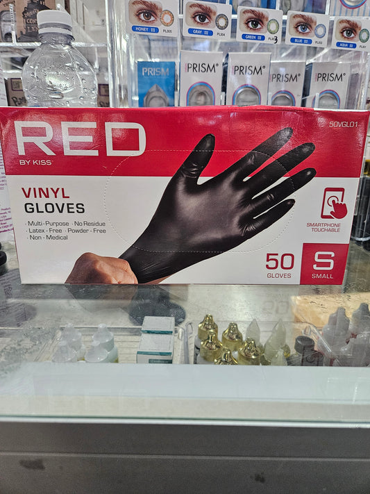 Red by kiss vinyl gloves 50 pcs