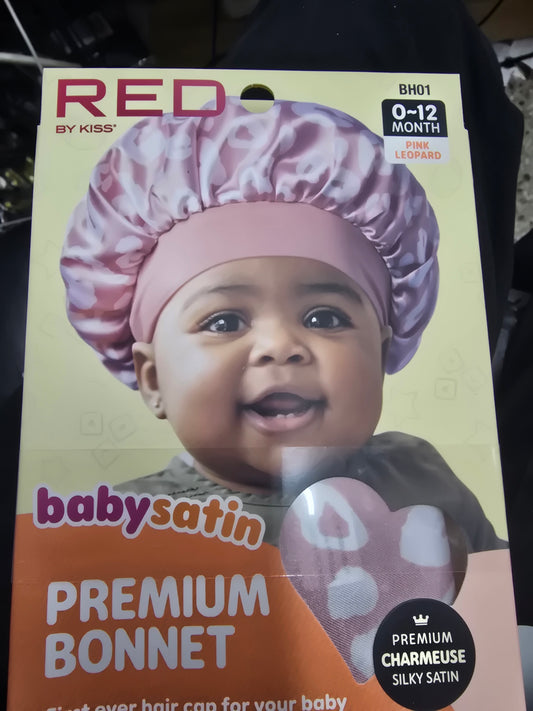 Red Premium bonnet pink leopard