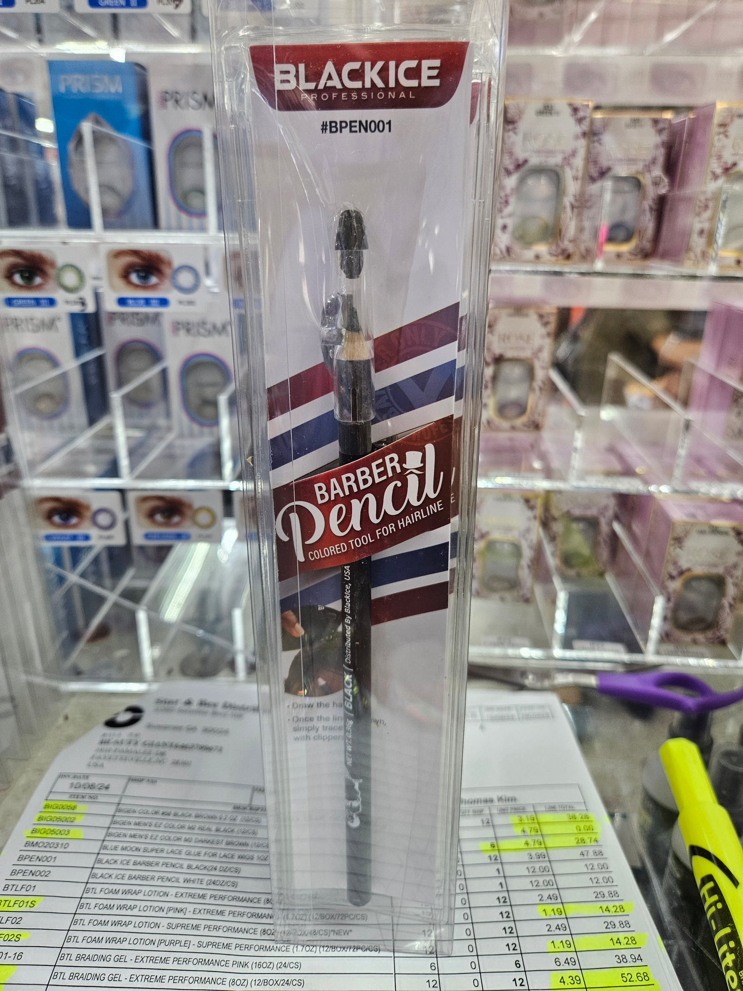 Black ice barber pencil