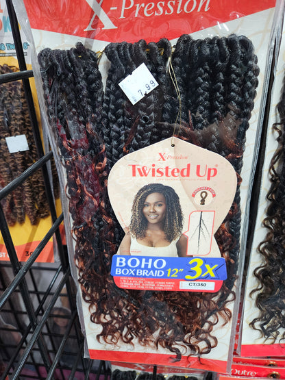 Outre expression twisted up 3x boho box braids 12"