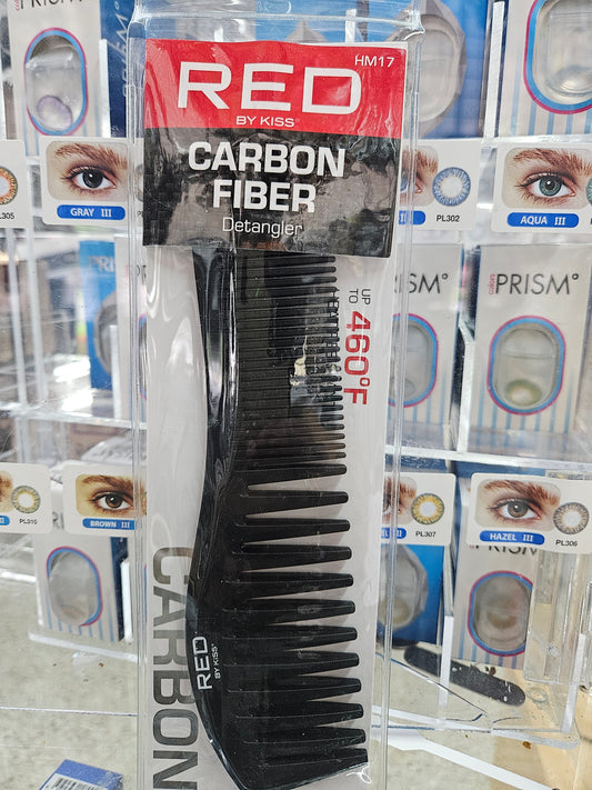 Red carbon fiber detangler