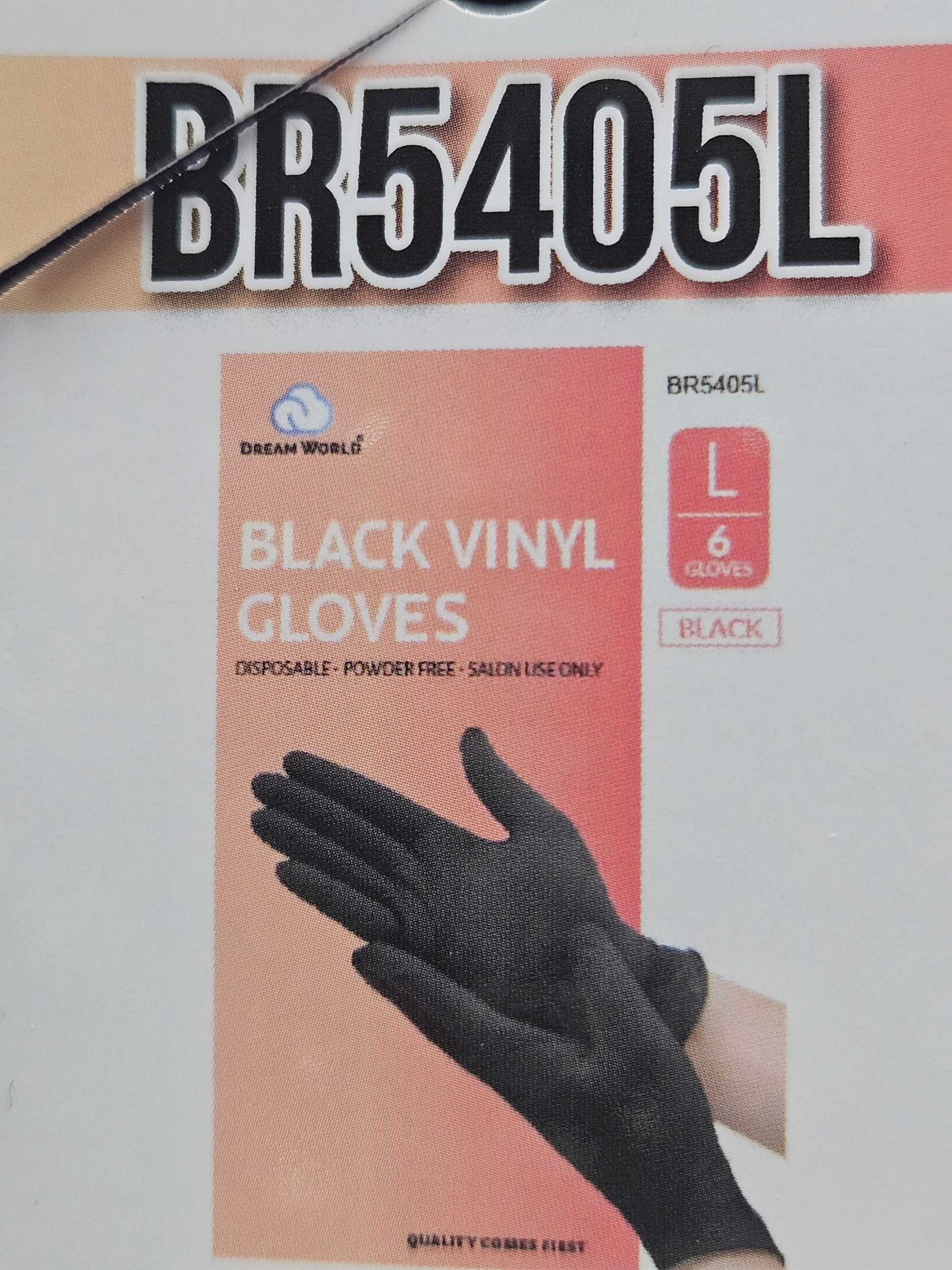 Dreamworld black vinyl gloves by Beauty Giant