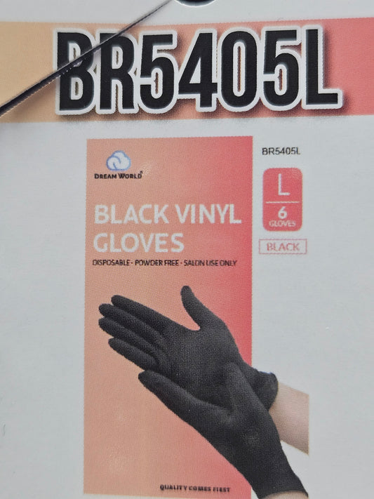 Dreamworld black vinyl gloves