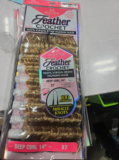 Mayde feather crochet 100% human by Beauty Giant