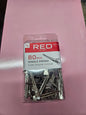 Red single prong 80pcs