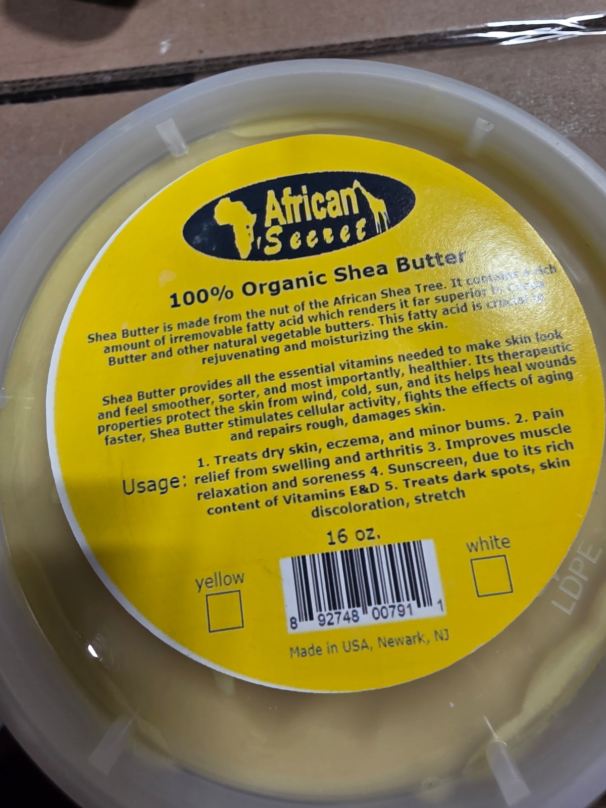 AFR SECRET SHEA BTR YELLOW 16OZ by Beauty Giant