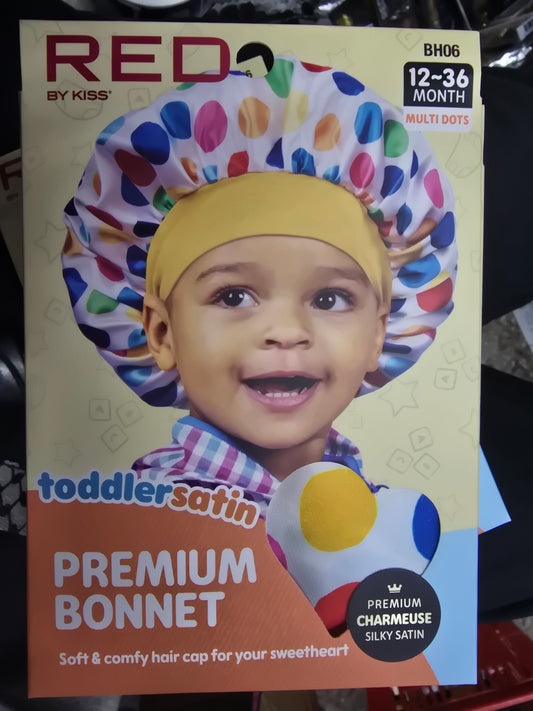 Red premium bonnet multi dots