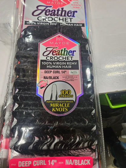 Mayde feather crochet 100% human by Beauty Giant