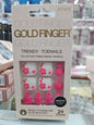 Gold finger Trendy toenails