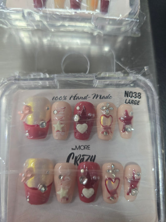 The More Crazy Hand Made Nails N038 Large