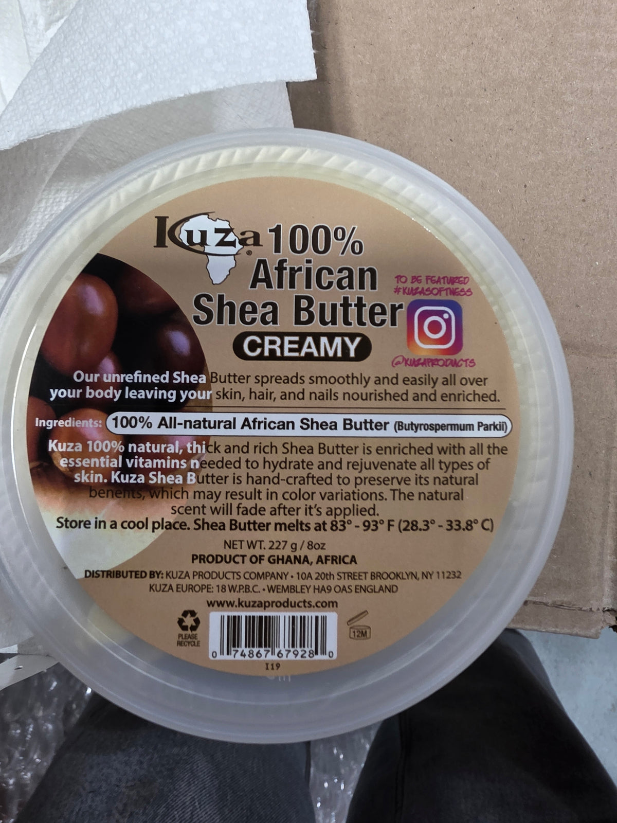 KUZA SHEA BTR WHITE CREAMY 8Z by Beauty Giant