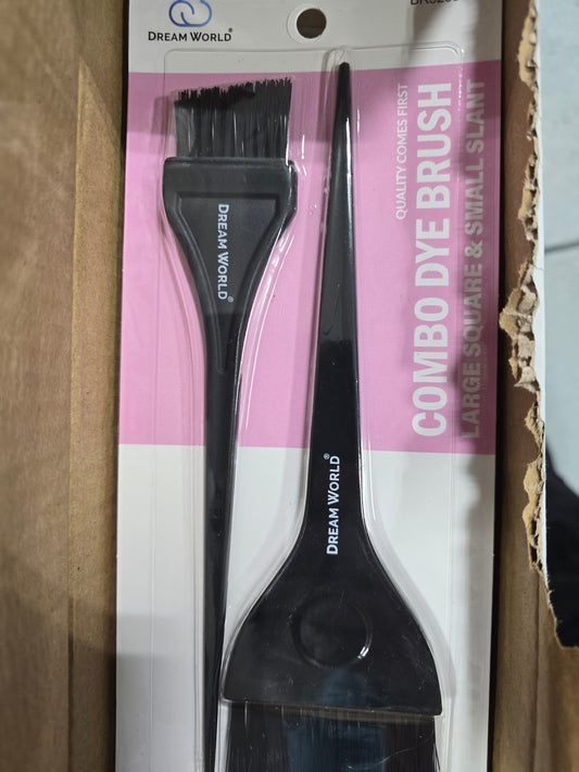 Dream World Combo Dye Brush Large Square & Small Slant BR52096 by Beauty Giant