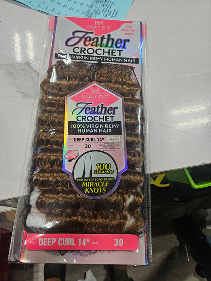 Mayde feather crochet 100% human by Beauty Giant
