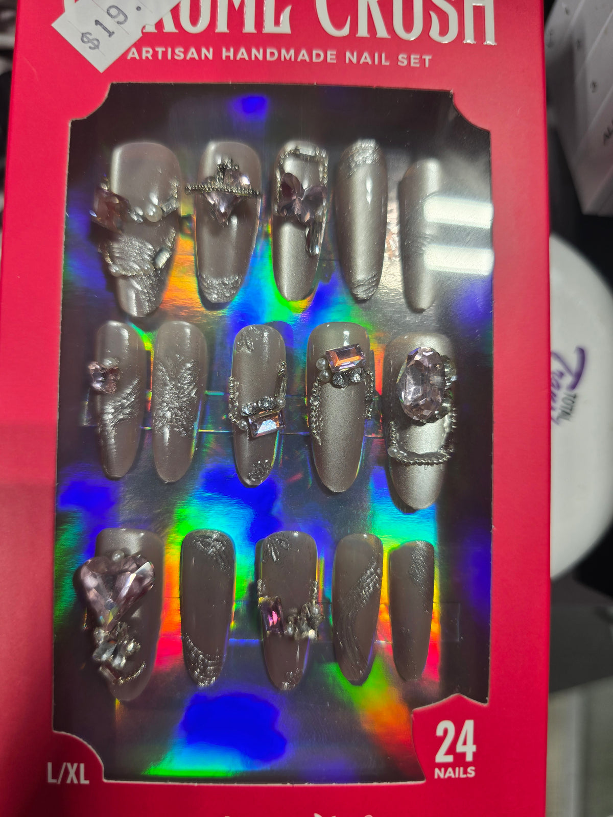 PoshMellow Chrome Crush Artisan Handmade Nails Set by Beauty Giant